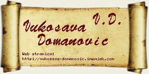 Vukosava Domanović vizit kartica